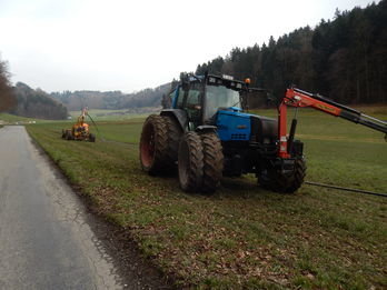 Einpflügen der Pumpleitunge (Weier bis Bütikofen)